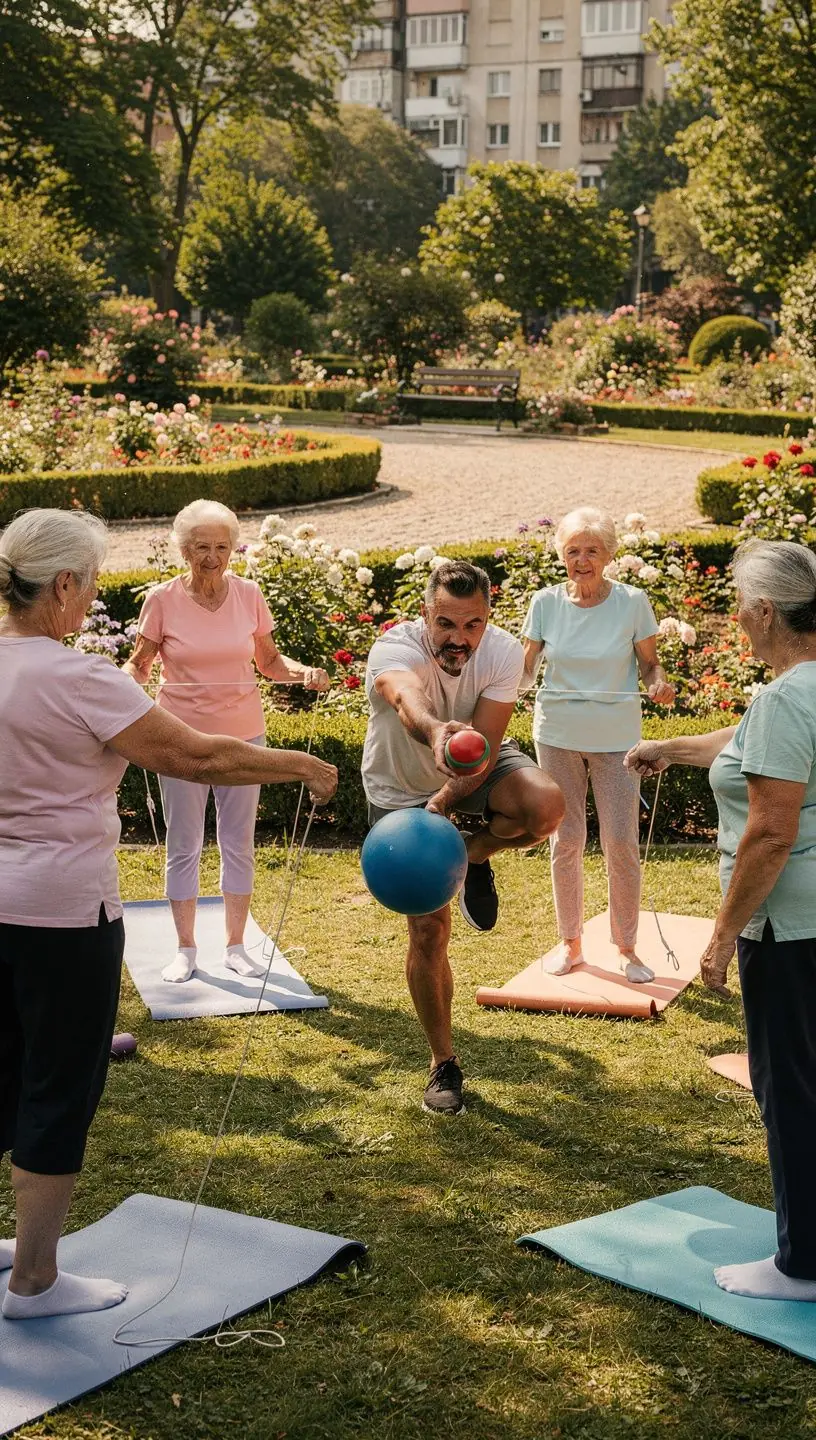 Старши мъж, който практикува йога на постелка, с фокус върху дишането и релаксацията.